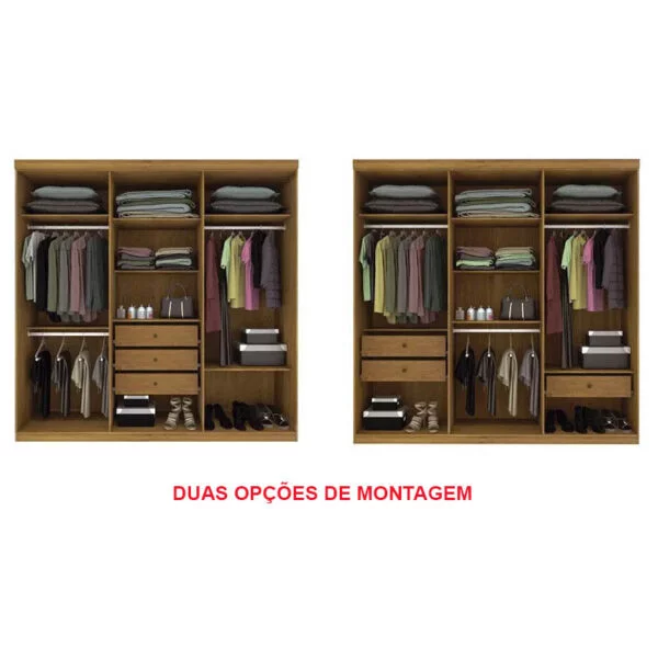 Guarda-roupa Espanha 6 Portas Larg. 1.80m Imbuia - Mobile Hause