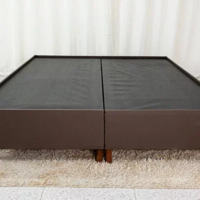 Alternative view of Base Box Queen Bipartida Zeus Korino Café 162X200X38