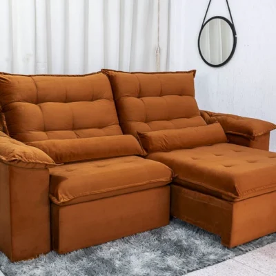 Sofá Retrátil Reclinável SV 2.00m Terracota