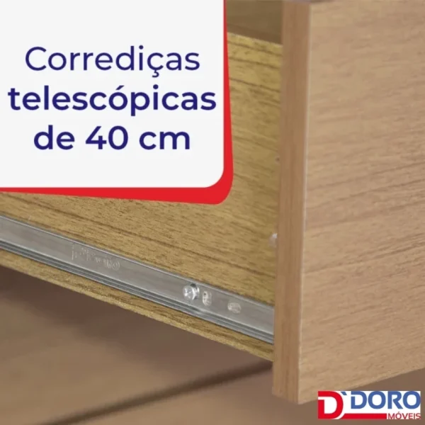 Guarda-Roupa Titanium Ripado Larg. 2.20m 2 Portas 6 Gavetas - Imagem 13