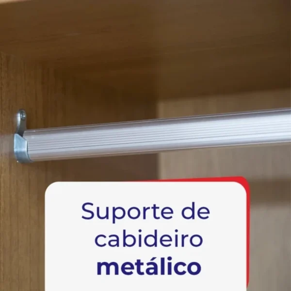 Guarda-Roupa Titanium Ripado Larg. 2.20m 2 Portas 6 Gavetas - Imagem 11