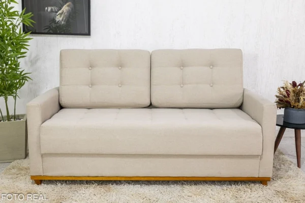 Sofá 3 lugares Living Europa 1.70m Linho - Imagem 2