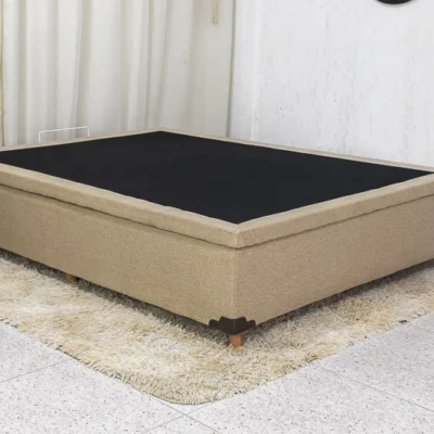 Alternative view of Base Box Baú Casal Prime Linho Bege 138x188x43