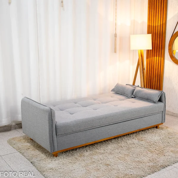 Sofá Cama Leblon larg. 2.05m Linho - Imagem 6