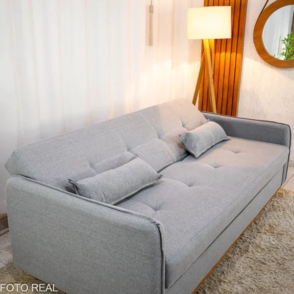 Sofá Cama Leblon larg. 2.05m Linho - Imagem 5