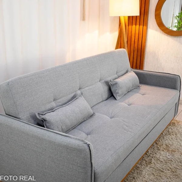 Sofá Cama Leblon larg. 2.05m Linho - Imagem 4