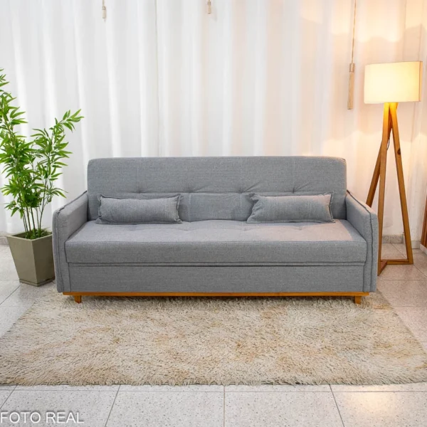 Sofá Cama Leblon larg. 2.05m Linho - Imagem 3