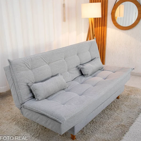 Sofá Cama Napoli Premium larg. 1.80m Linho - Imagem 3