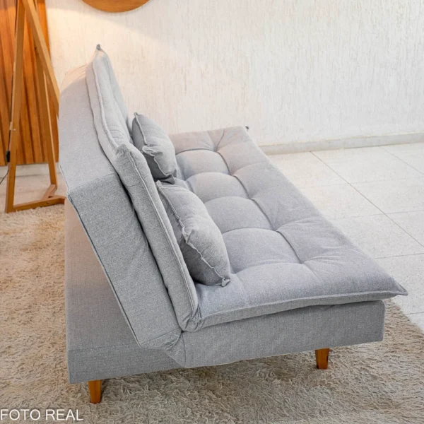 Sofá Cama Napoli Premium larg. 1.80m Linho - Imagem 7