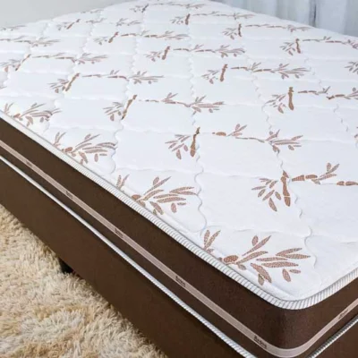 Alternative view of Base Box + Colchão Casal Classic Marrom 188×138x62 Molas Superlastic
