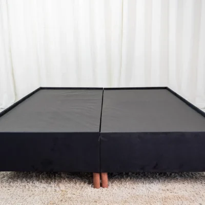 Alternative view of Base Box Queen Bipartida Zeus Sued Preto 162X200X38