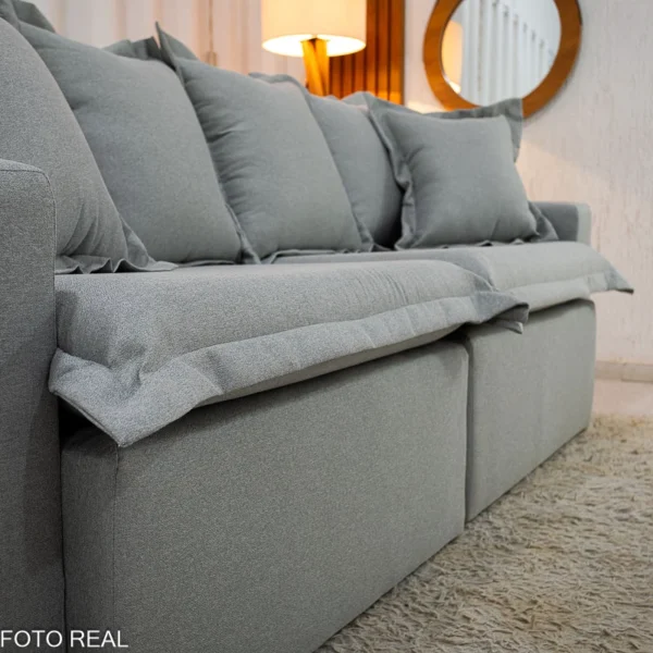 Sofá Retrátil e Cama Itália 2.10m Linho - Sem Caixa - Imagem 6