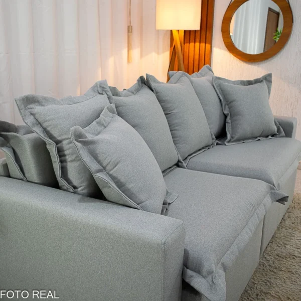 Sofá Retrátil e Cama Itália 2.10m Linho - Sem Caixa - Imagem 8