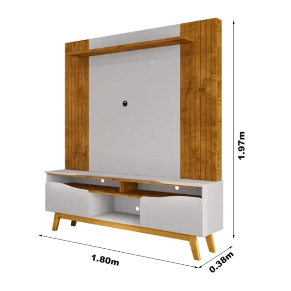 Home Atalaia Larg. 1.80m C/Detalhe Frisado Para TV até 75" - Imagem 3
