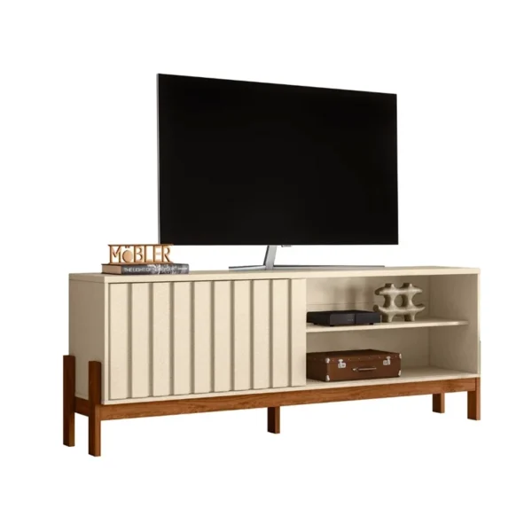 Rack New Aurora Larg. 1.88m C/Detalhe Ripado Para TV até 75" - Imagem 3
