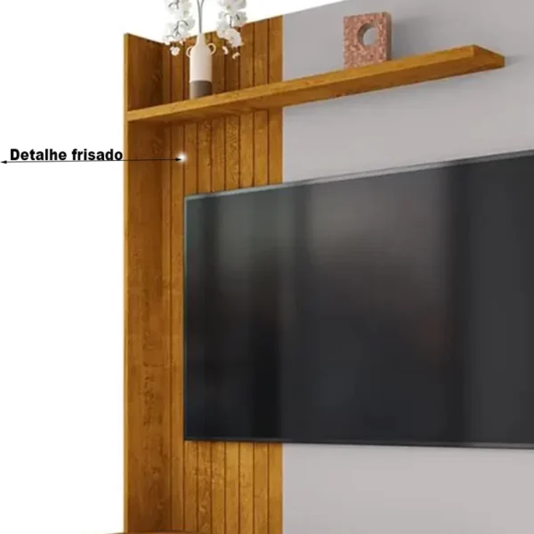 Home Corumbau Larg. 1.36m C/Detalhe Frisado Para TV até 55" - Imagem 3