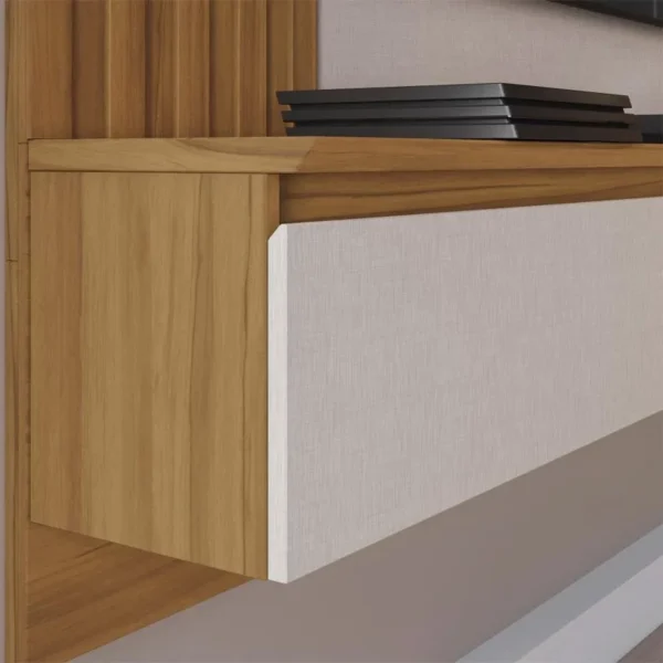 Painel NT 1365 Larg. 1.60m C/Detalhe Ripado Para TV até 65" - Imagem 7