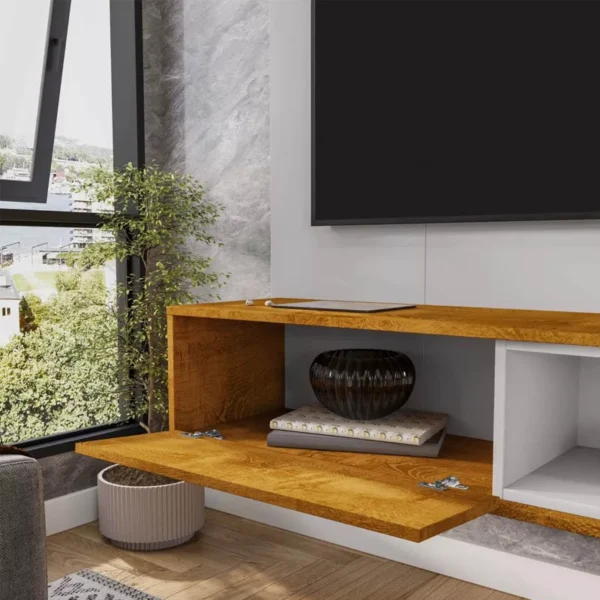Painel Paraty Larg. 1.37m C/Detalhe Frisado Para TV até 55" - Imagem 2