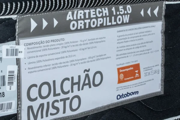 Colchão Casal Airtech 150 Ortopillow 138x188x28 Ortopédico EPS - Imagem 3
