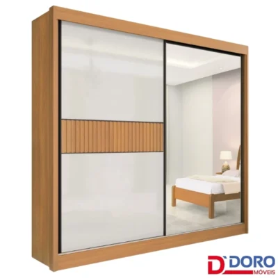 Alternative view of Guarda-Roupa Titanium Ripado Larg. 2.20m 2 Portas 6 Gavetas