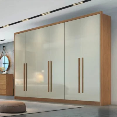 Guarda-Roupa Robust Plus Larg. 2.76m 6 Portas 6 Gavetas Cumaru-Fendi