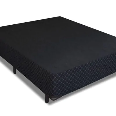 Base Box Casal Veneza Preto 138x188x30