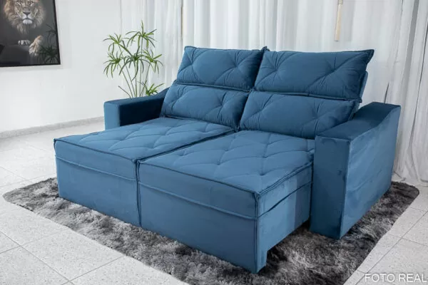 Funda Sofa cama retratil Retrátil reclinável malha gel azul de 110cm x  170cm para sofá de 2 cuerpos