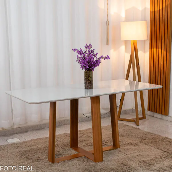 Mesa de Jantar Pedro Mel Tampo Off 160×80 6 Cadeiras Lisboa Assento Veludo - Imagem 20