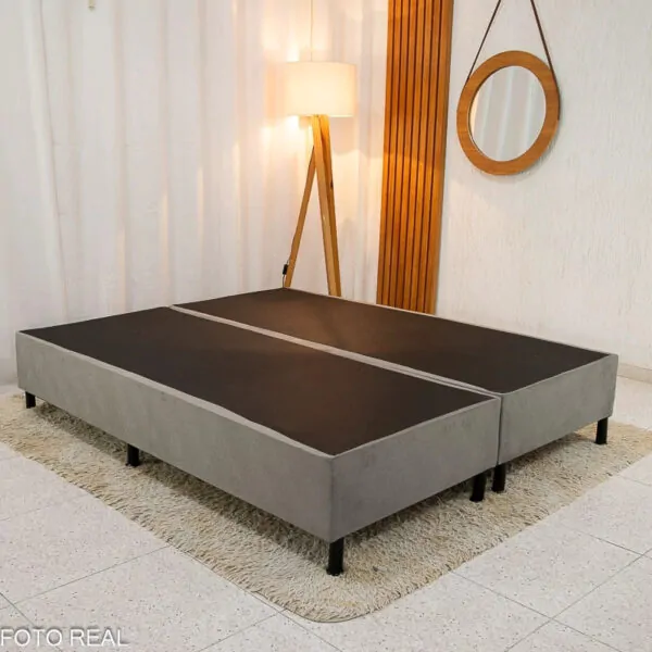 Box Queen Nosso Sonho Sued 158x198x37 Sued Cinza (1)