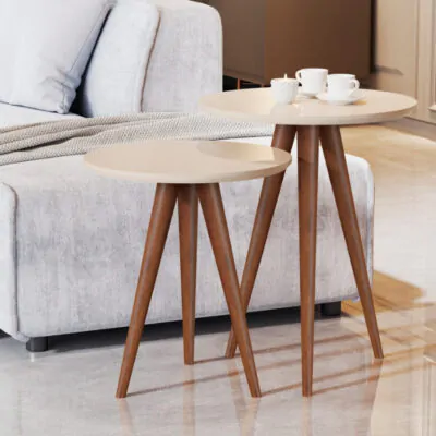 Conjunto Mesa de Apoio 8003 Luxo Tampo 45cm