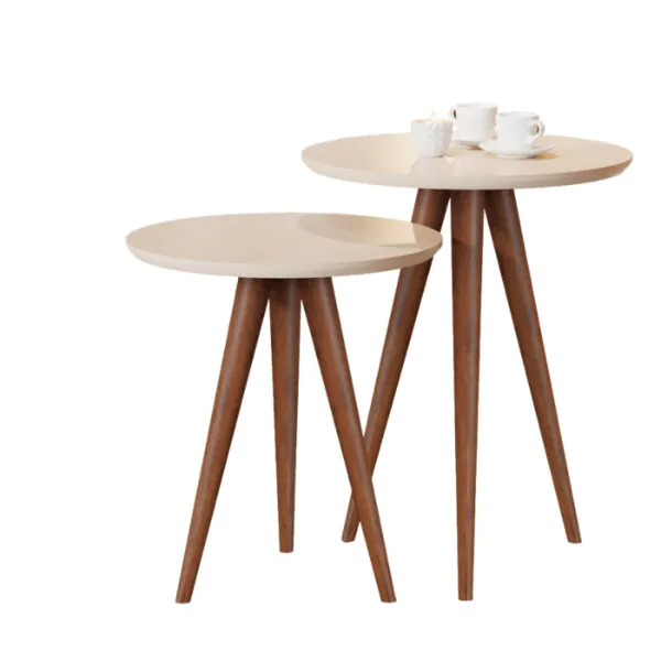 Conjunto Mesa de Apoio 8003 Luxo Tampo 45cm - Imagem 3