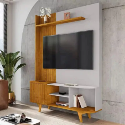 Home Corumbau Larg. 1.36m CDetalhe Frisado Para TV até 55 (1