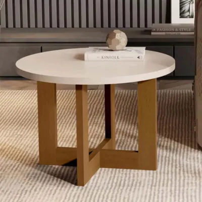 Mesa de Centro 8001 Luxo Tampo 60cm (1)