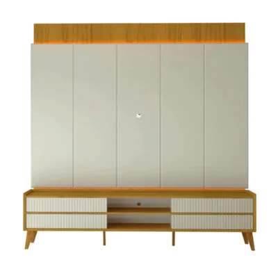 Alternative view of Rack Magnífico 212 Larg. 2.18m + Painel Magnífico 220 C/LED e Detalhe Ripado
