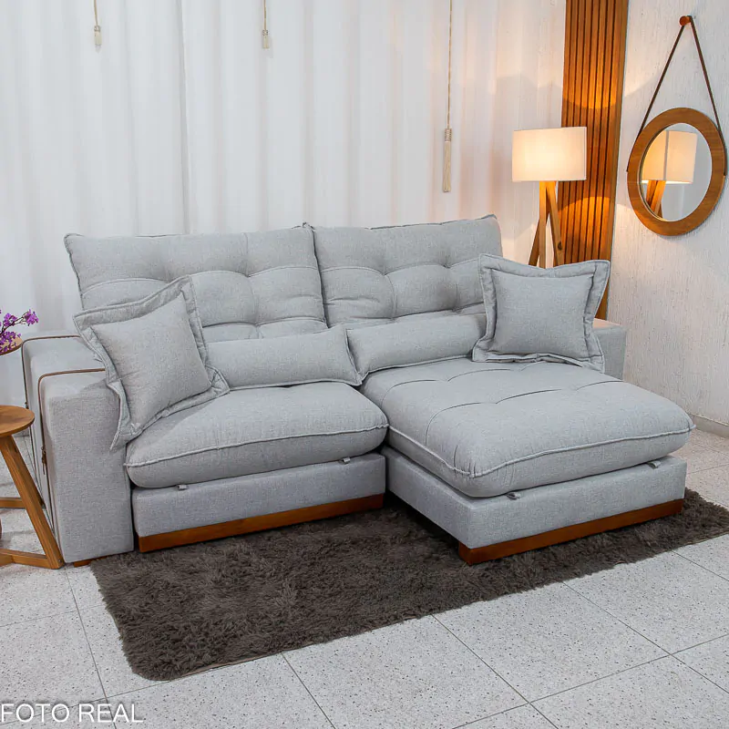 Sofá Retrátil Reclinável Toron 2.50m Linho - Imagem 2