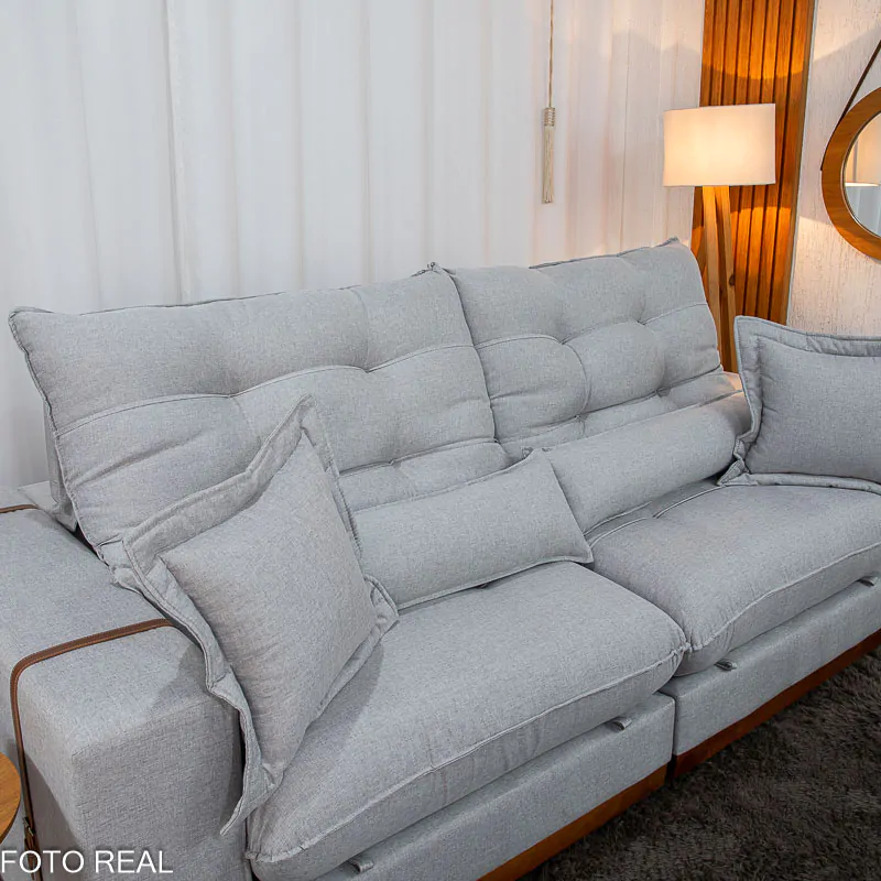 Sofá Retrátil Reclinável Toron 2.50m Linho - Imagem 6